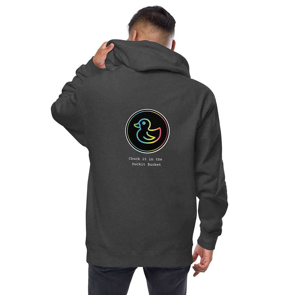 Thumbnail: Charm White ink unisex fleece zip up hoodie 