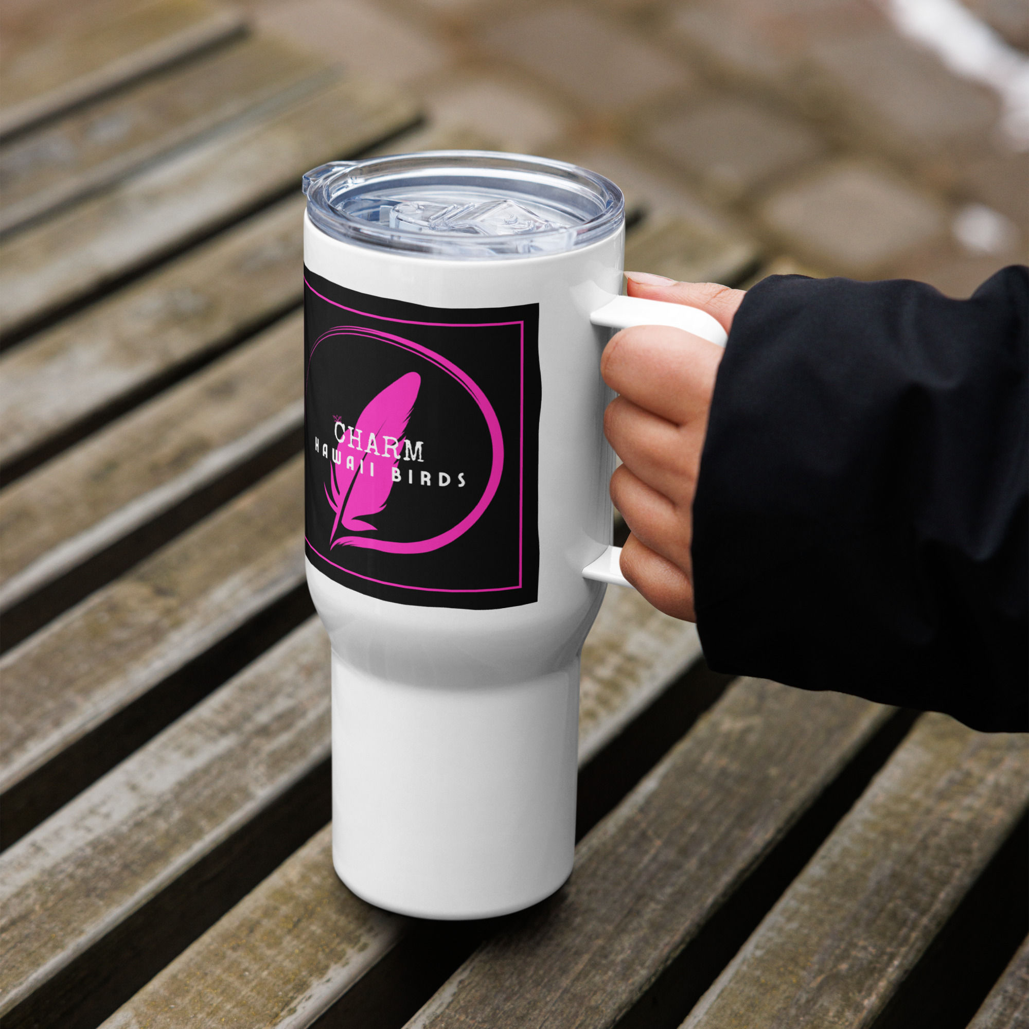 Logo Birds Travel mug with a handle