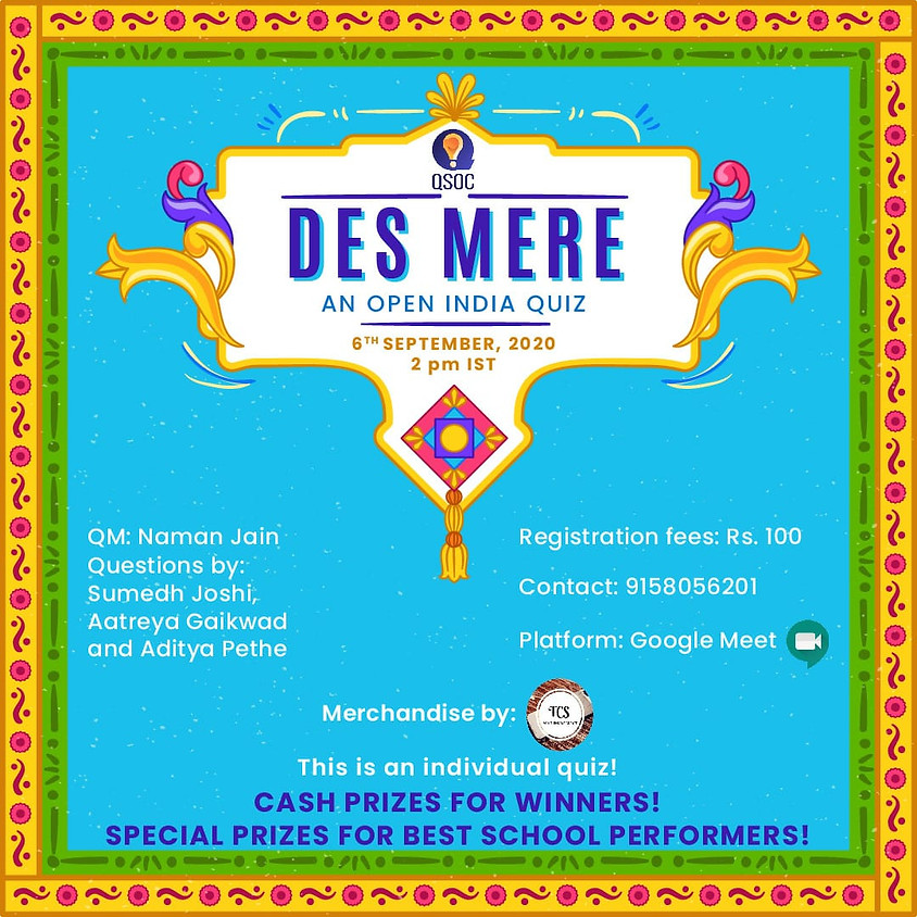 Des Mere- An open India quiz