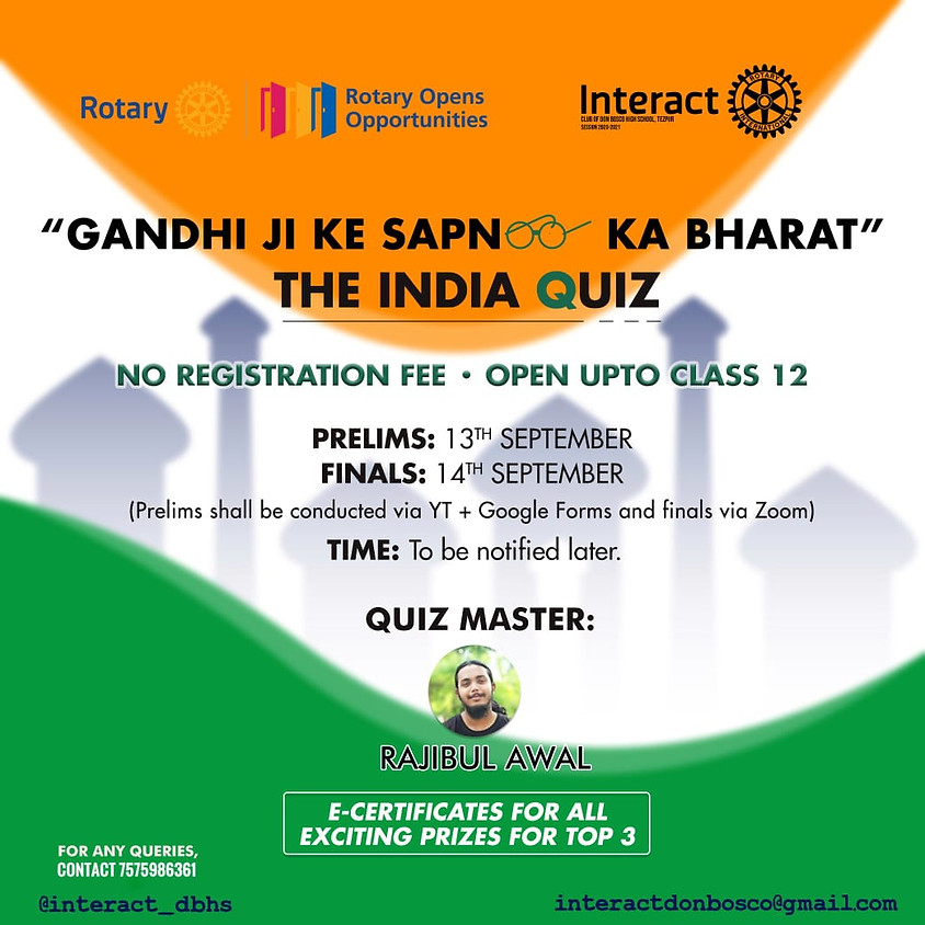 GANDHIJI KE SAPNO KA BHARAT-THE INDIA QUIZ - For Schools