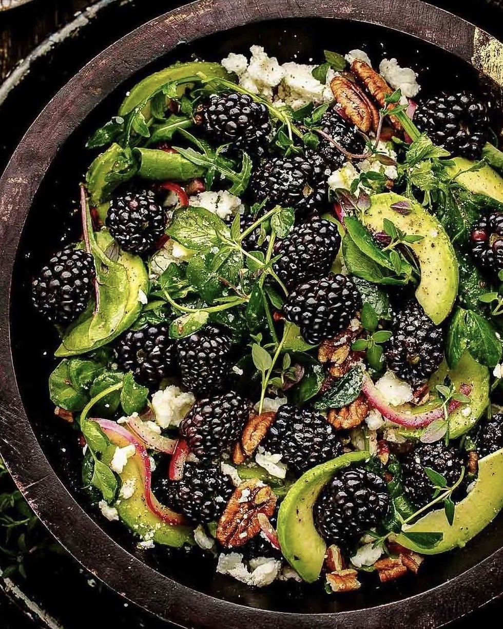 Blackberry–Avocado Salad (with Toasted Pecans & Goat Cheese)