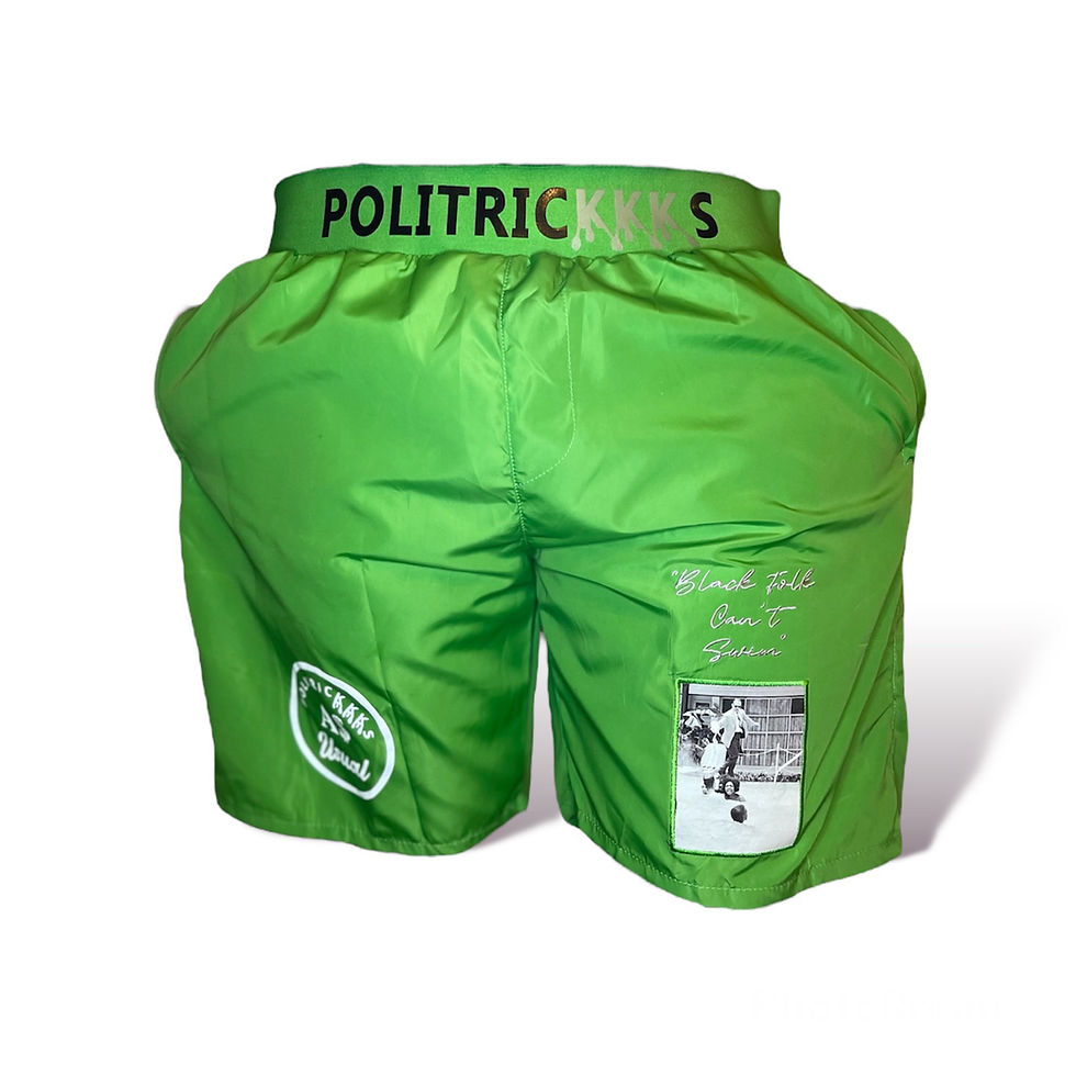 Thumbnail: “Black Folks Can't Swim” Swimming Trunks 