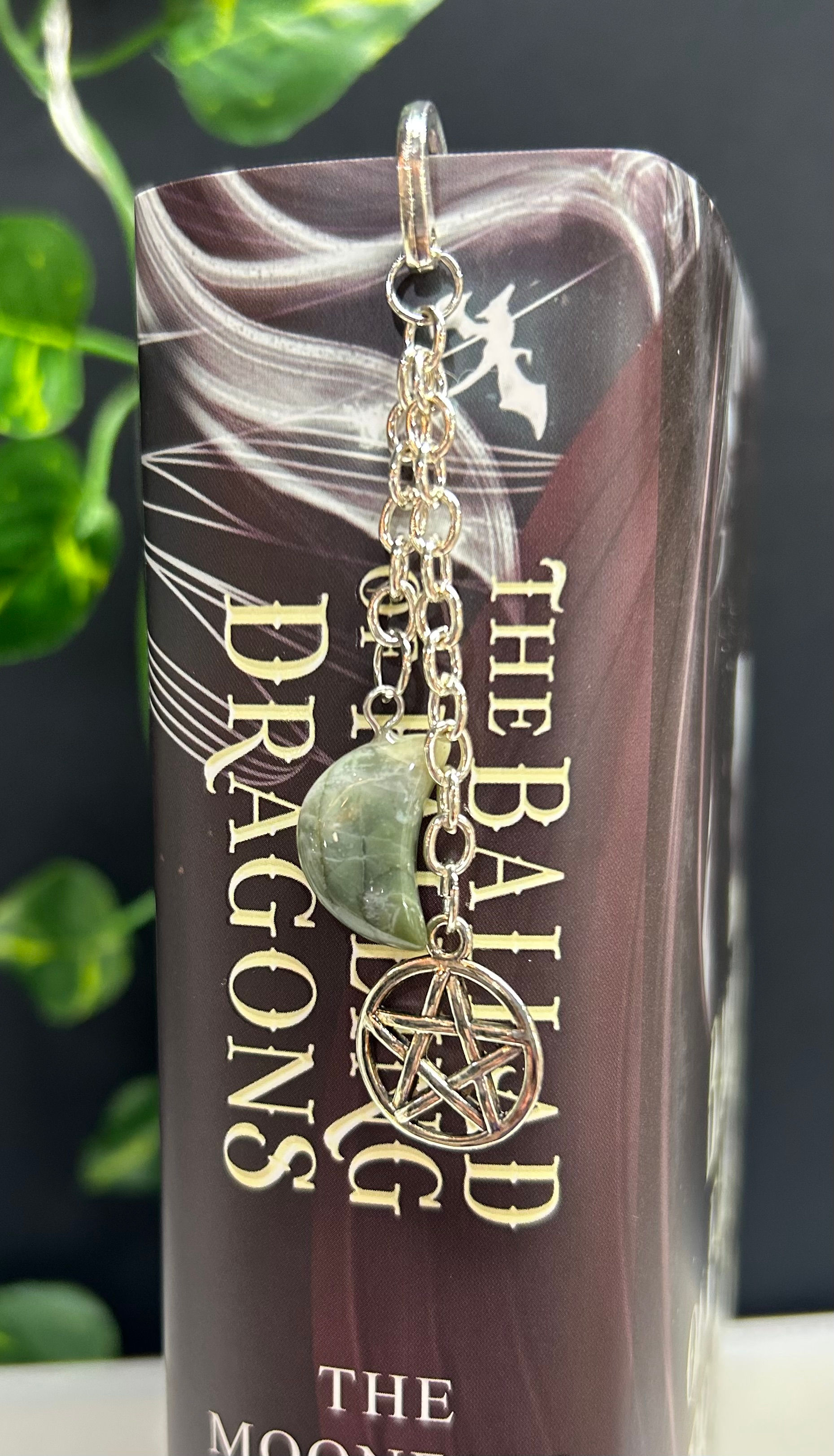 Pentacle Serpentine Moon Bookmark