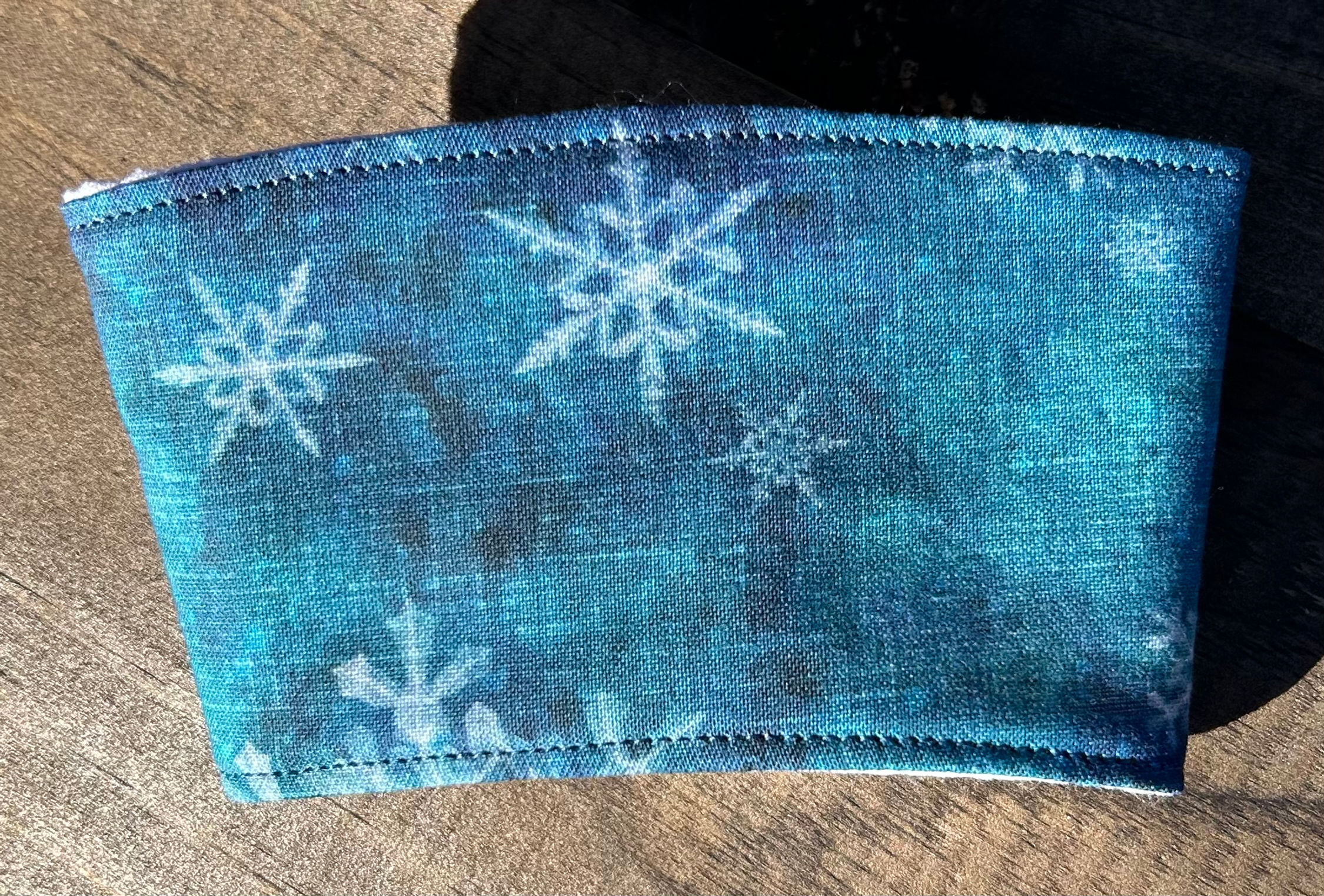 Snowflakes Blue Coffee Sleeve