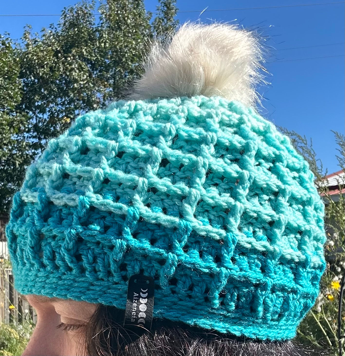 Faerie Cake Waffle Faux Pom Beanie