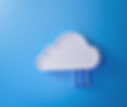 White cloud on blue background