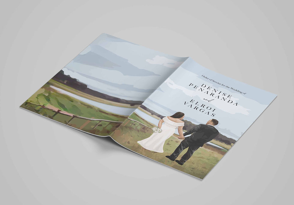 Thumbnail: Snapshot in Time Illustrated Wedding Order of Service Booklet