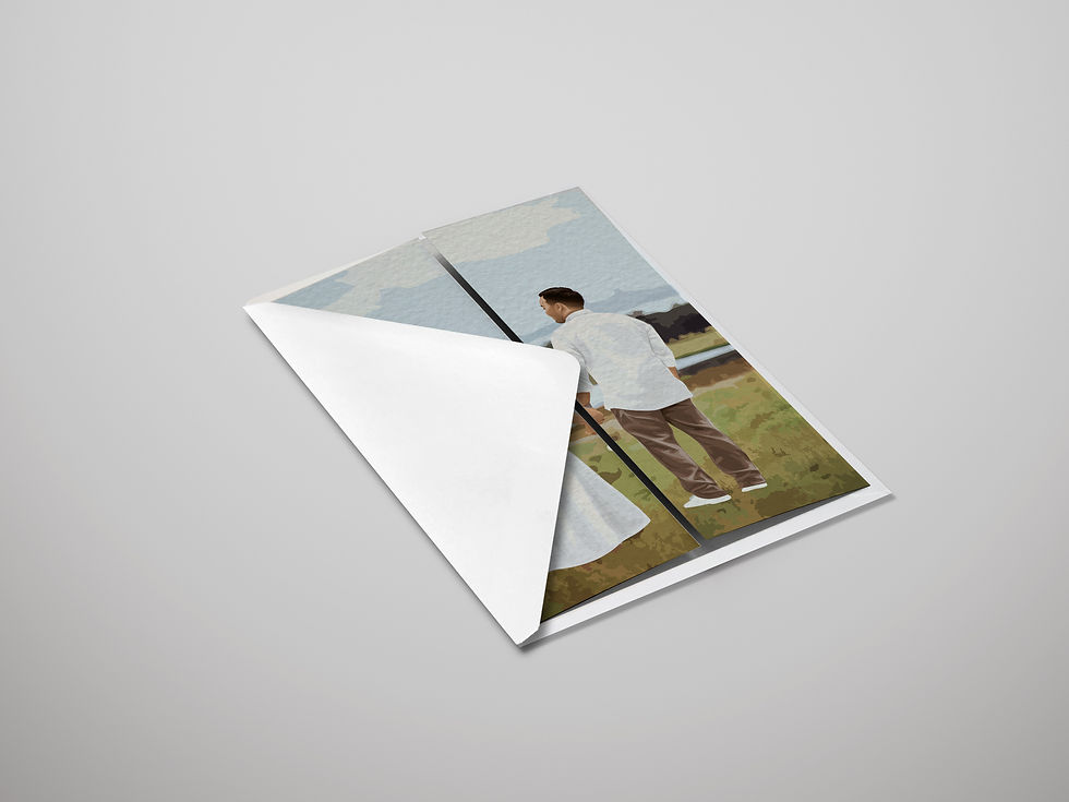 Thumbnail: Snapshot in Time Illustrated Gate Fold Wedding Invitation