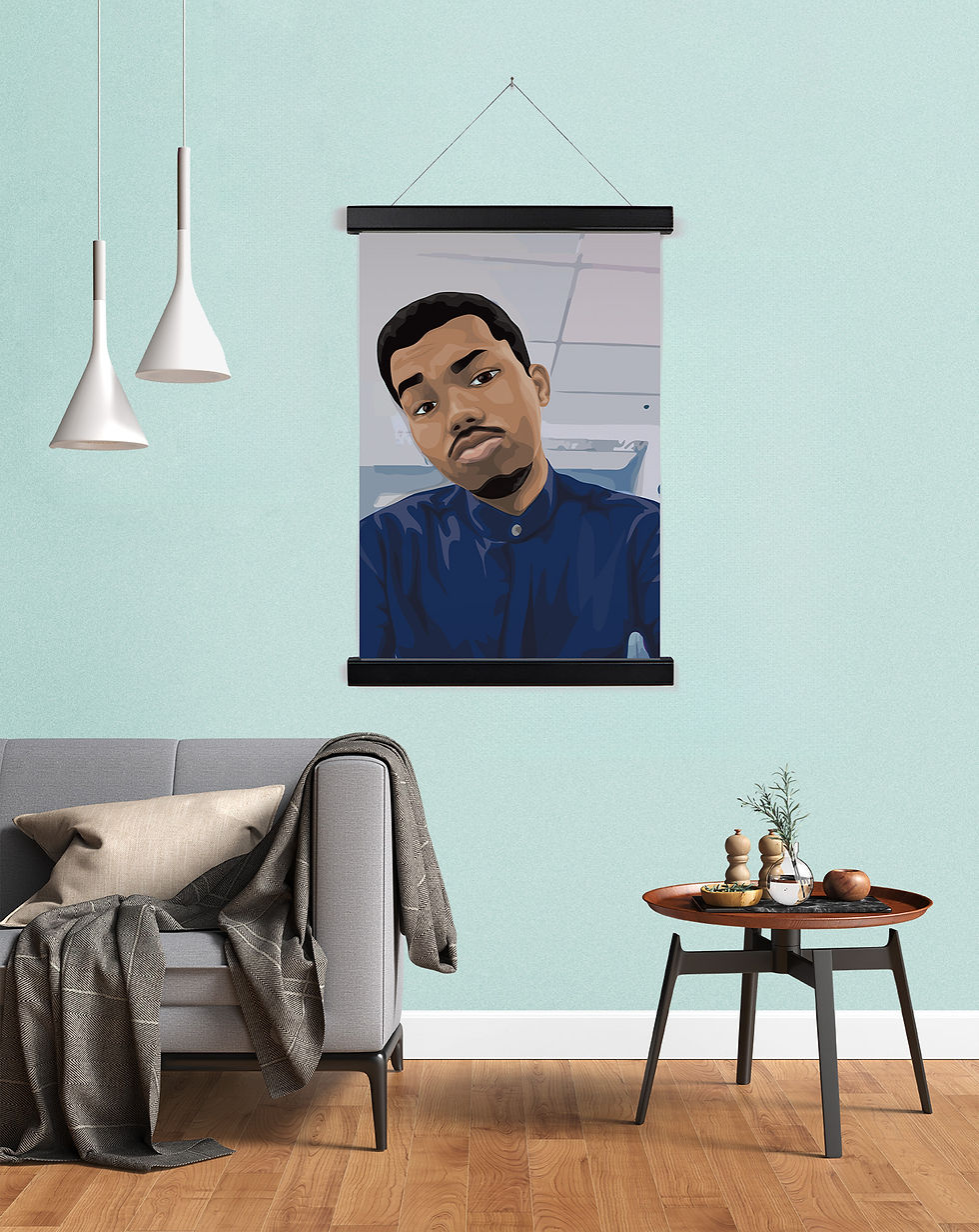 Thumbnail: Personalised Illustrated Print for Him - with Hanger