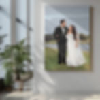 Wedding illustration portrait on canvas