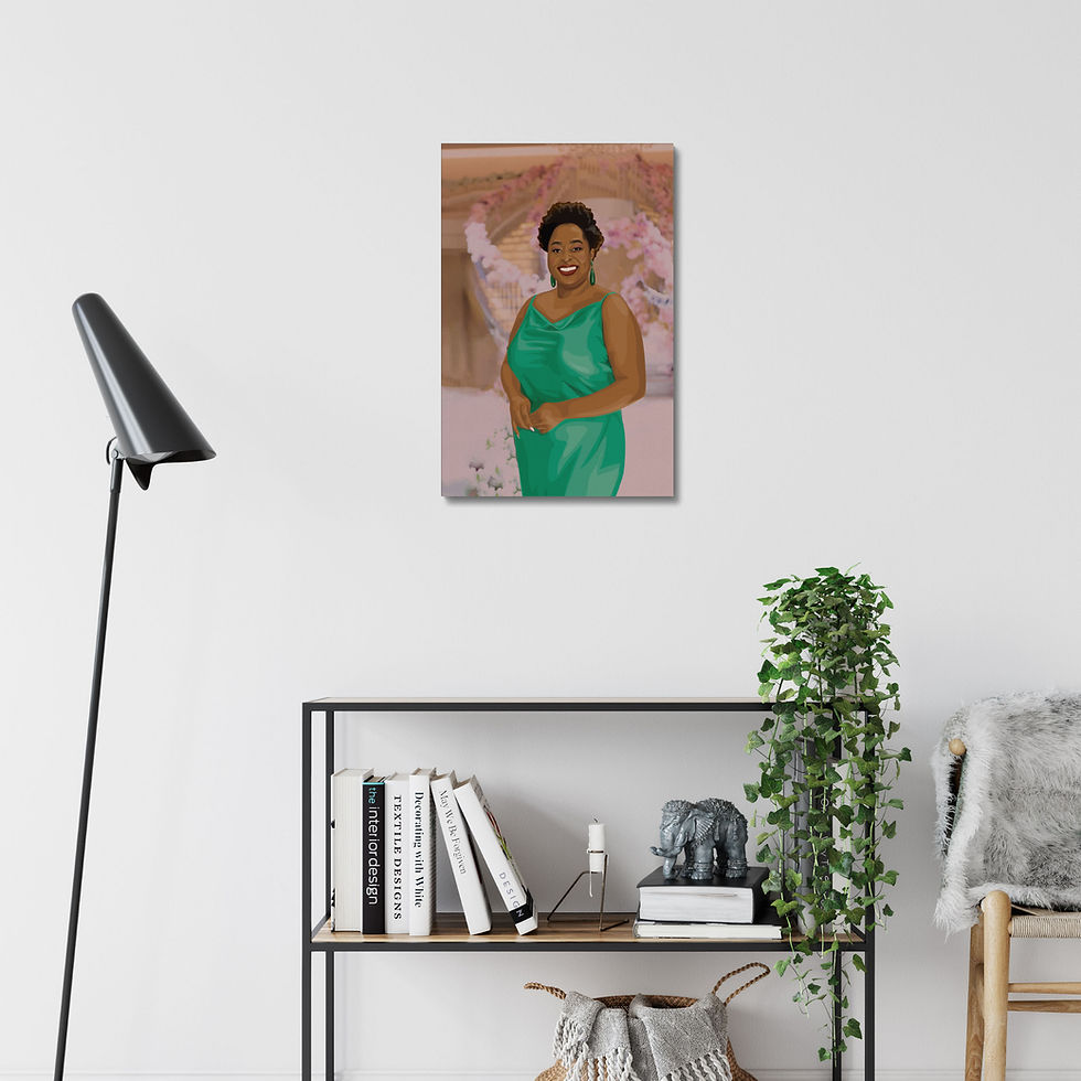Thumbnail: Personalised Illustrated Canvas for Her