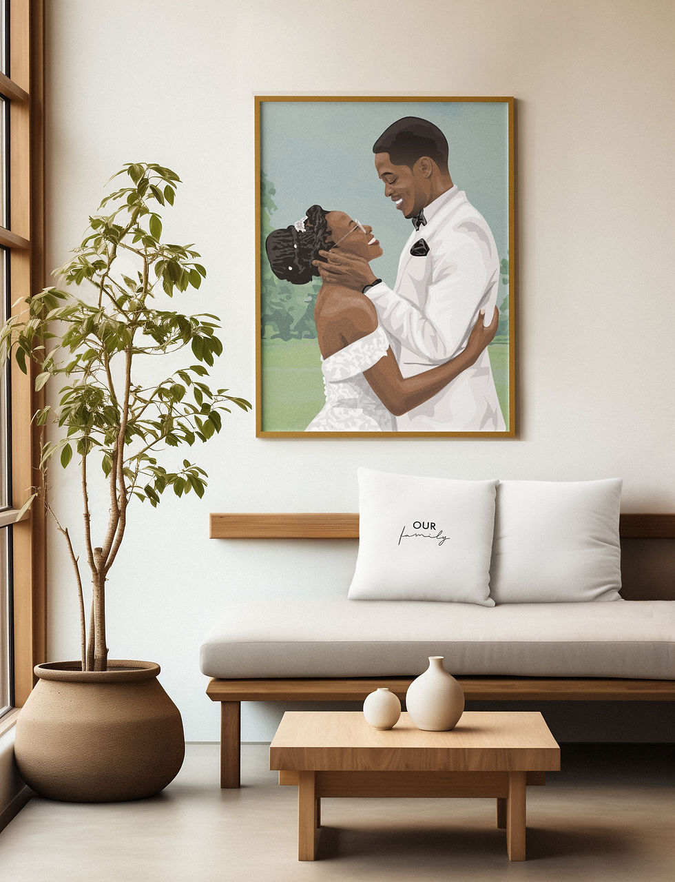 Wedding Illustrated Framed Art