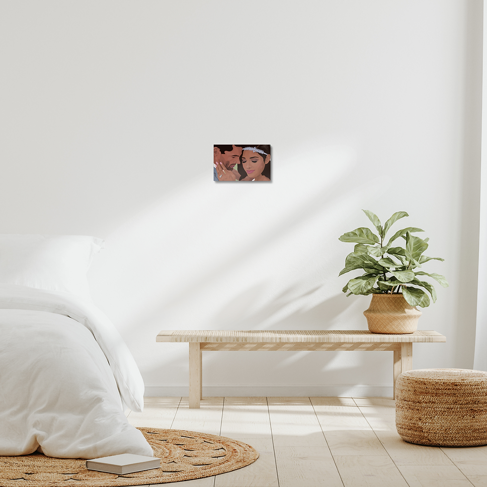 Thumbnail: Personalised Illustrated Canvas for Couples