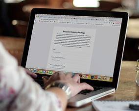 Bespoke wedding package form