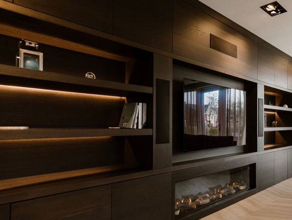 
TV Media Wall Units with Fireplace