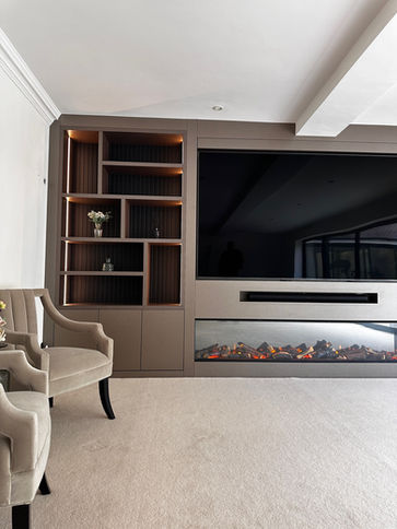 
TV Media Wall Units with Fireplace