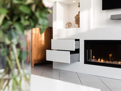 
TV Media Wall Units with Fireplace