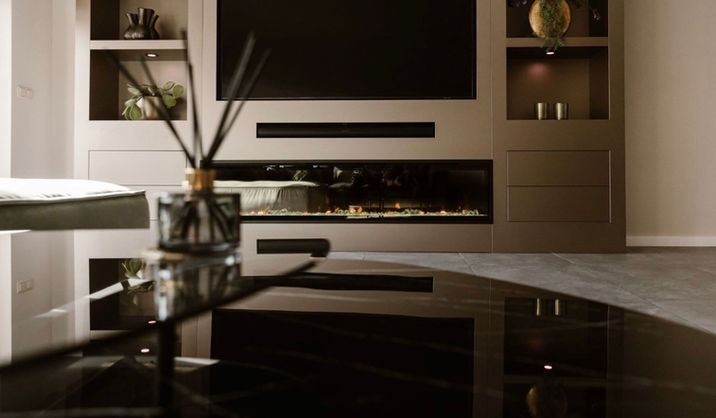 
TV Media Wall Units with Fireplace