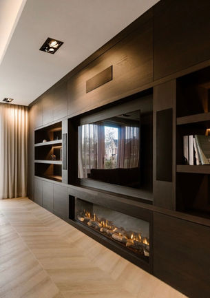 
TV Media Wall Units with Fireplace