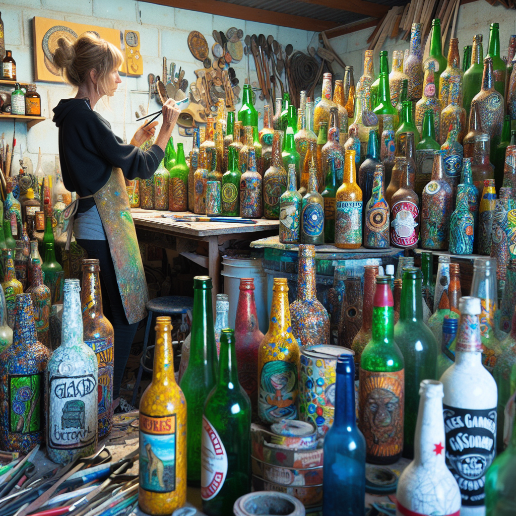 Recycled Bottles Art
