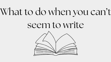 What to do when you can't seem to write
