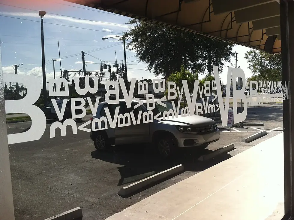 Frosted vinyl graphics for windows