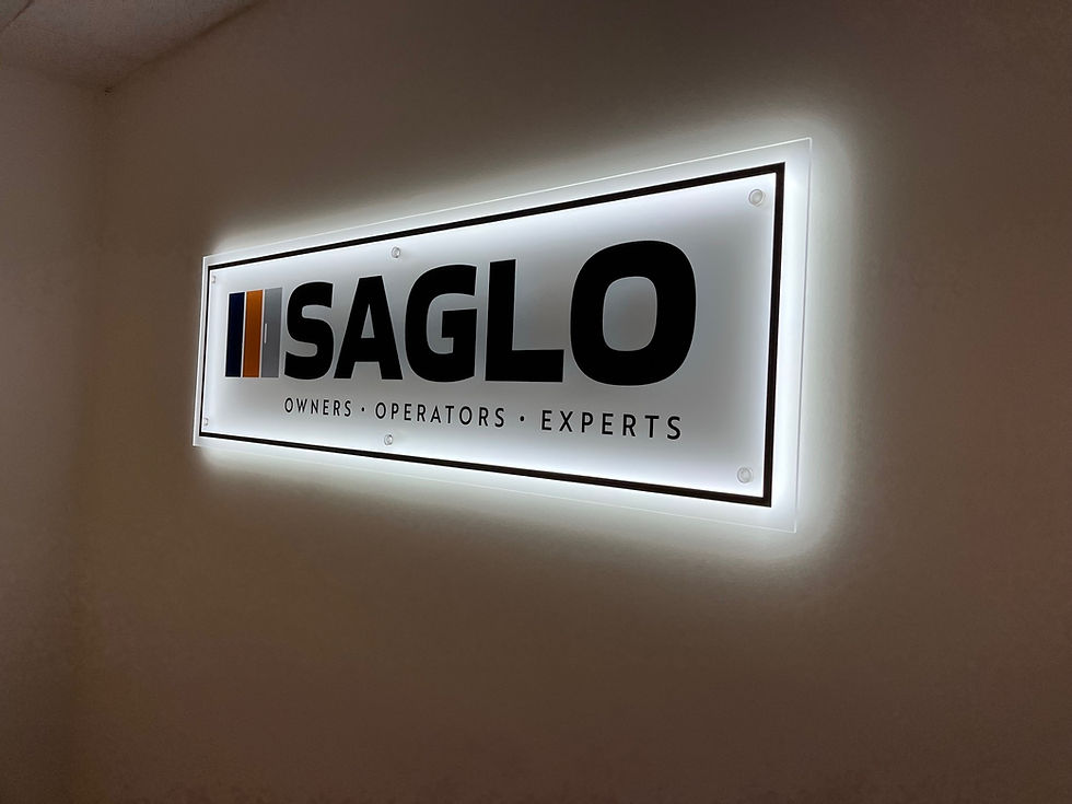 Backlit LED acrylic sign