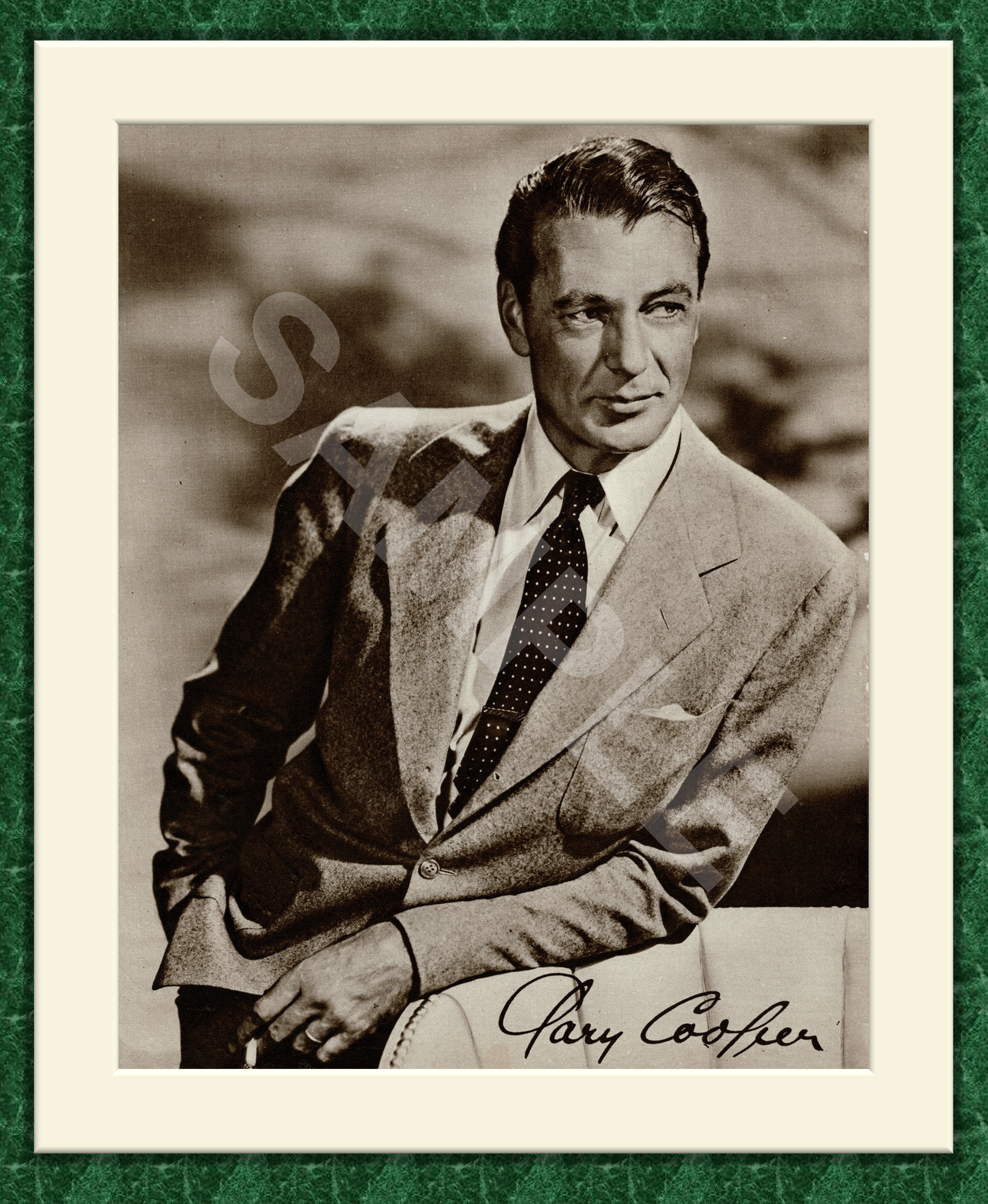 Gary Cooper Original Magazine Portrait Poster 1949