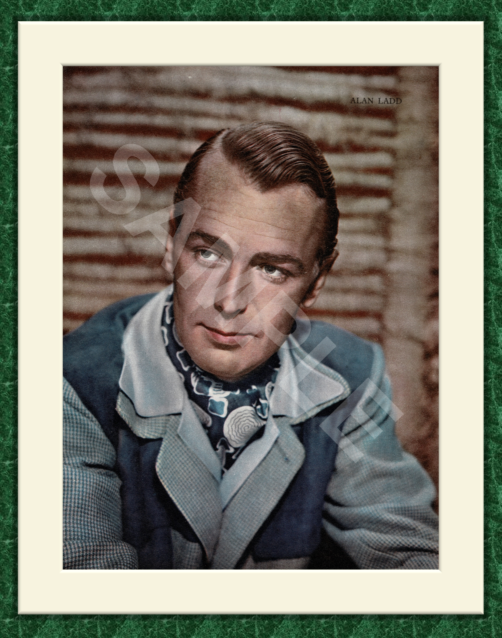 Alan Ladd Original Magazine Portrait Poster 1956