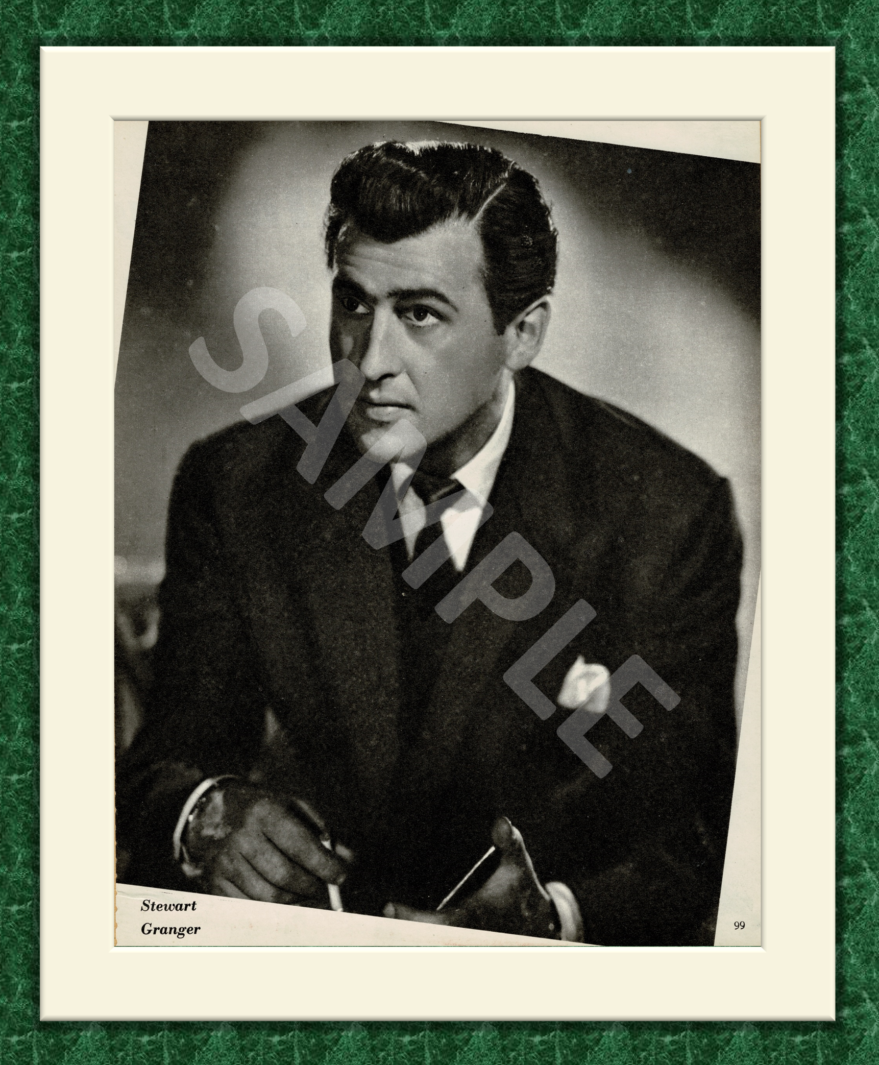 Stewart Granger Original Magazine Portrait Poster 1951