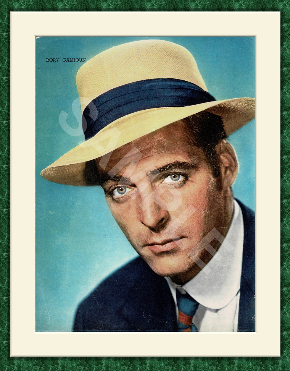 Rory Calhoun Original Magazine Portrait Poster 1955