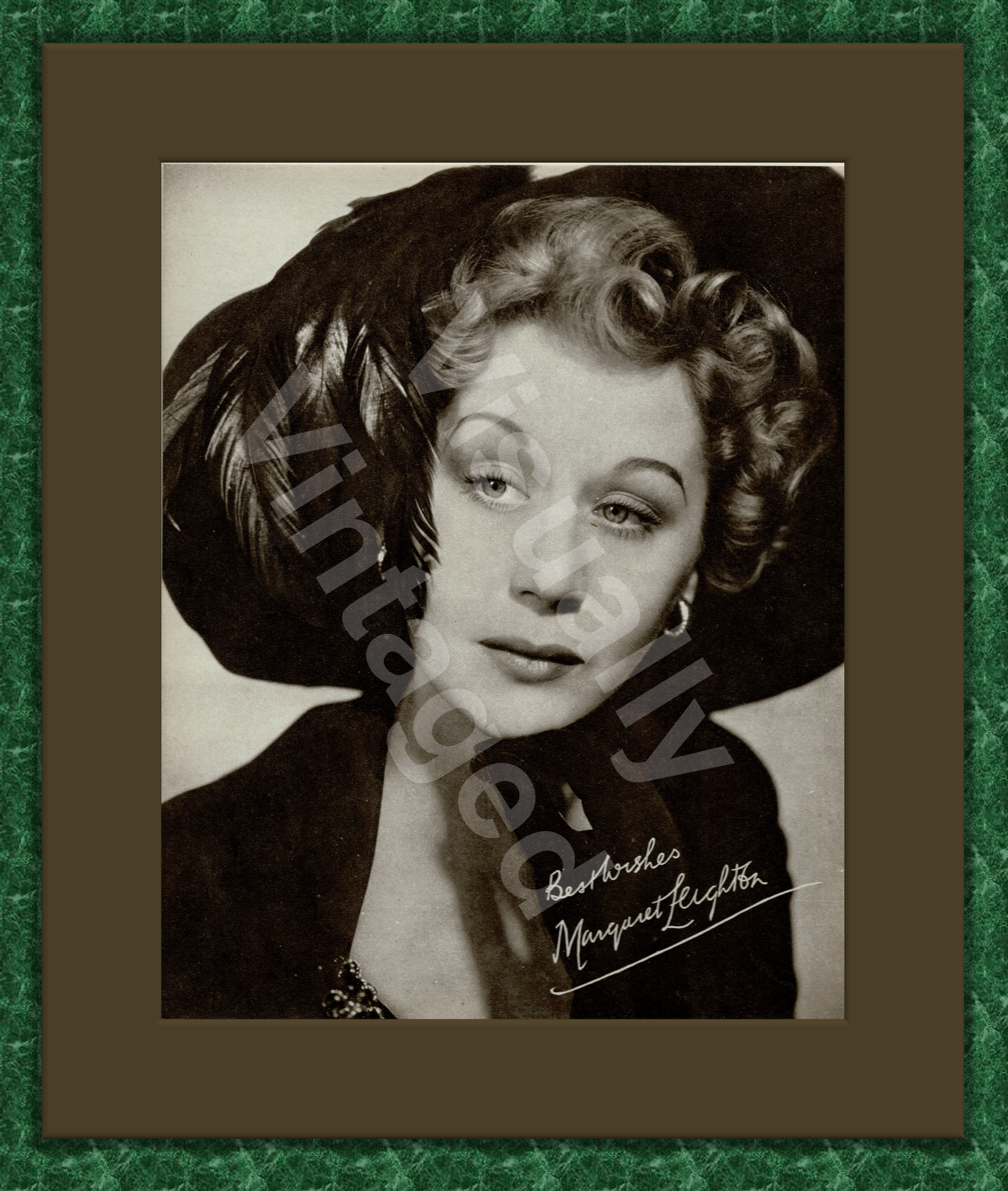 Margaret Leighton Vintage Magazine Portrait Poster 1956