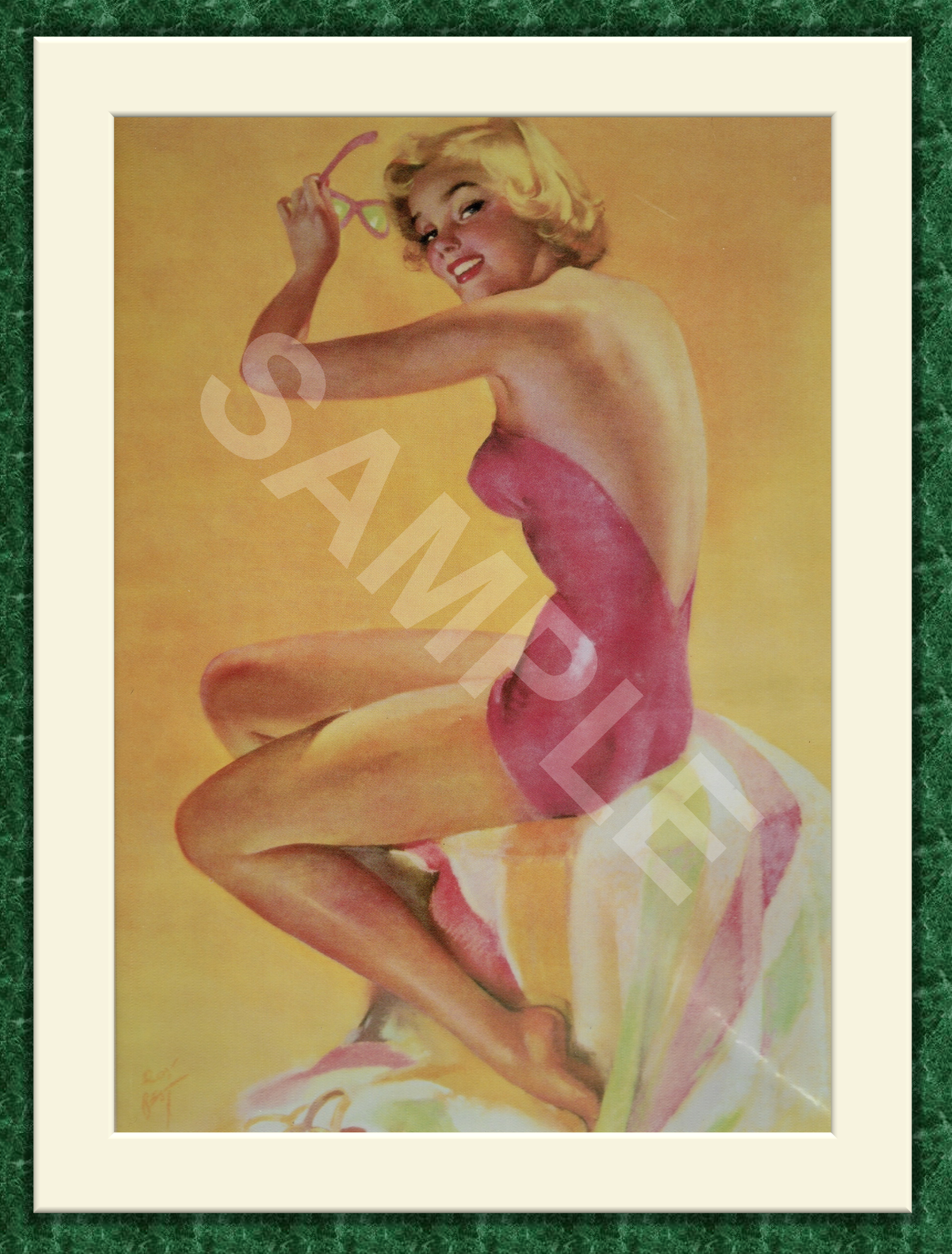 Vintage Pin Up Girl "The Beach Queen" by Roy Best