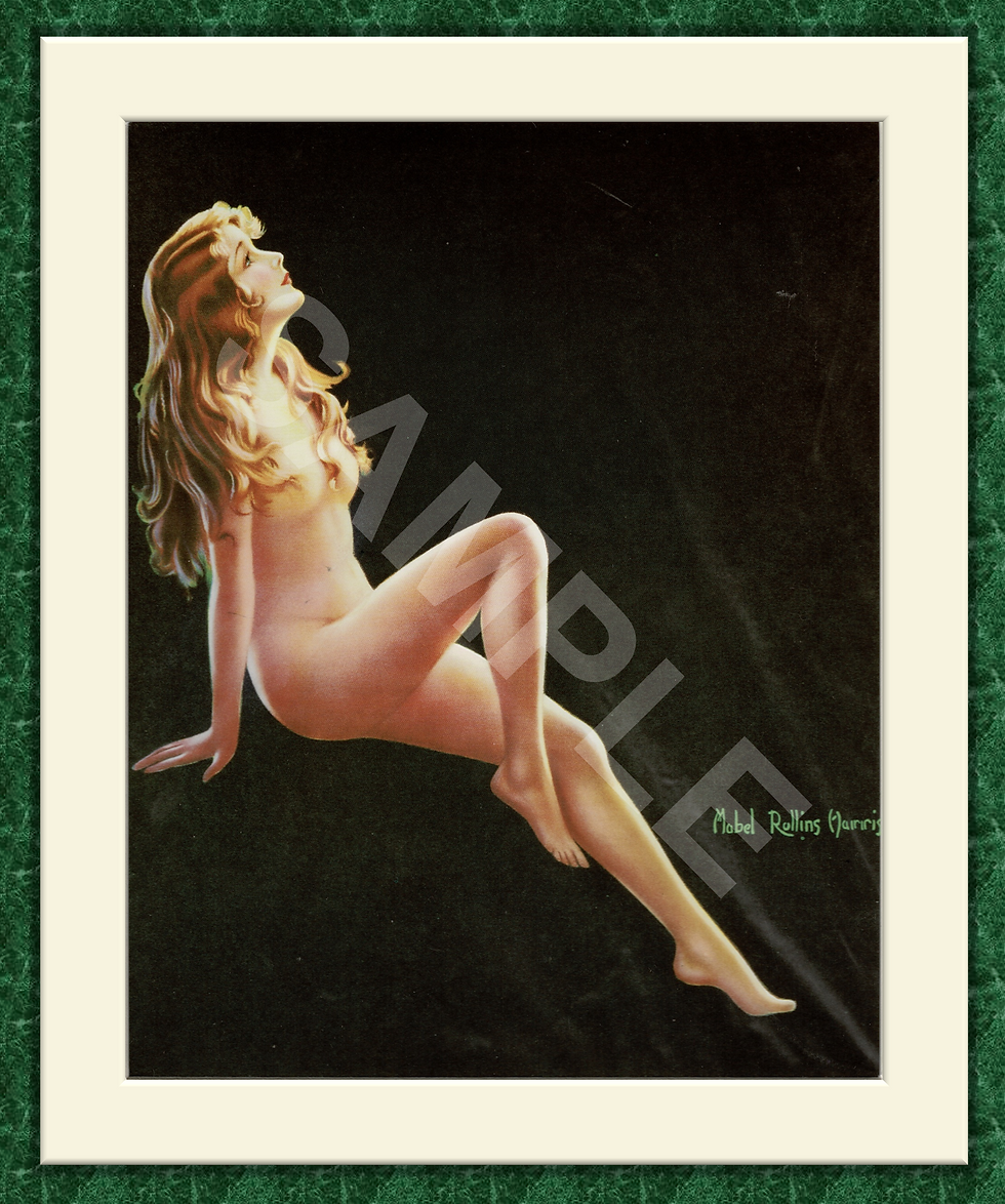 Vintage Pin Up Art Nude by Mabel Rollings Harris