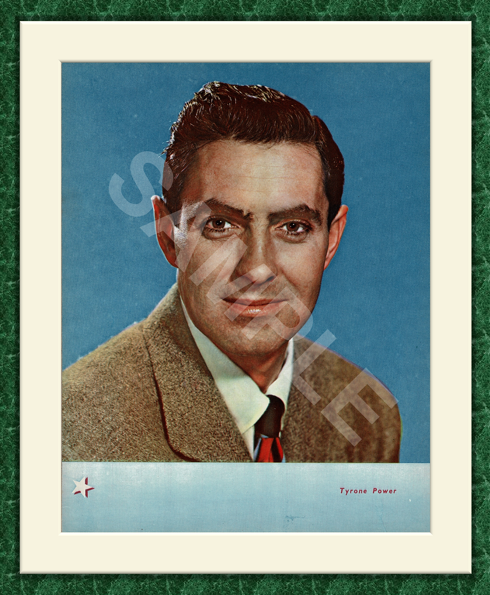 Tyrone Power Original Magazine Portrait Poster 1949