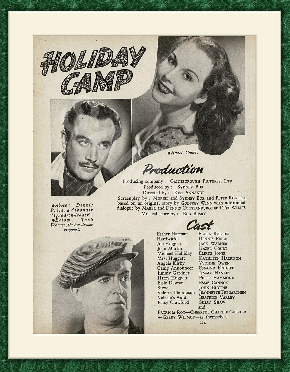 Holiday Camp Original Advert 1948
