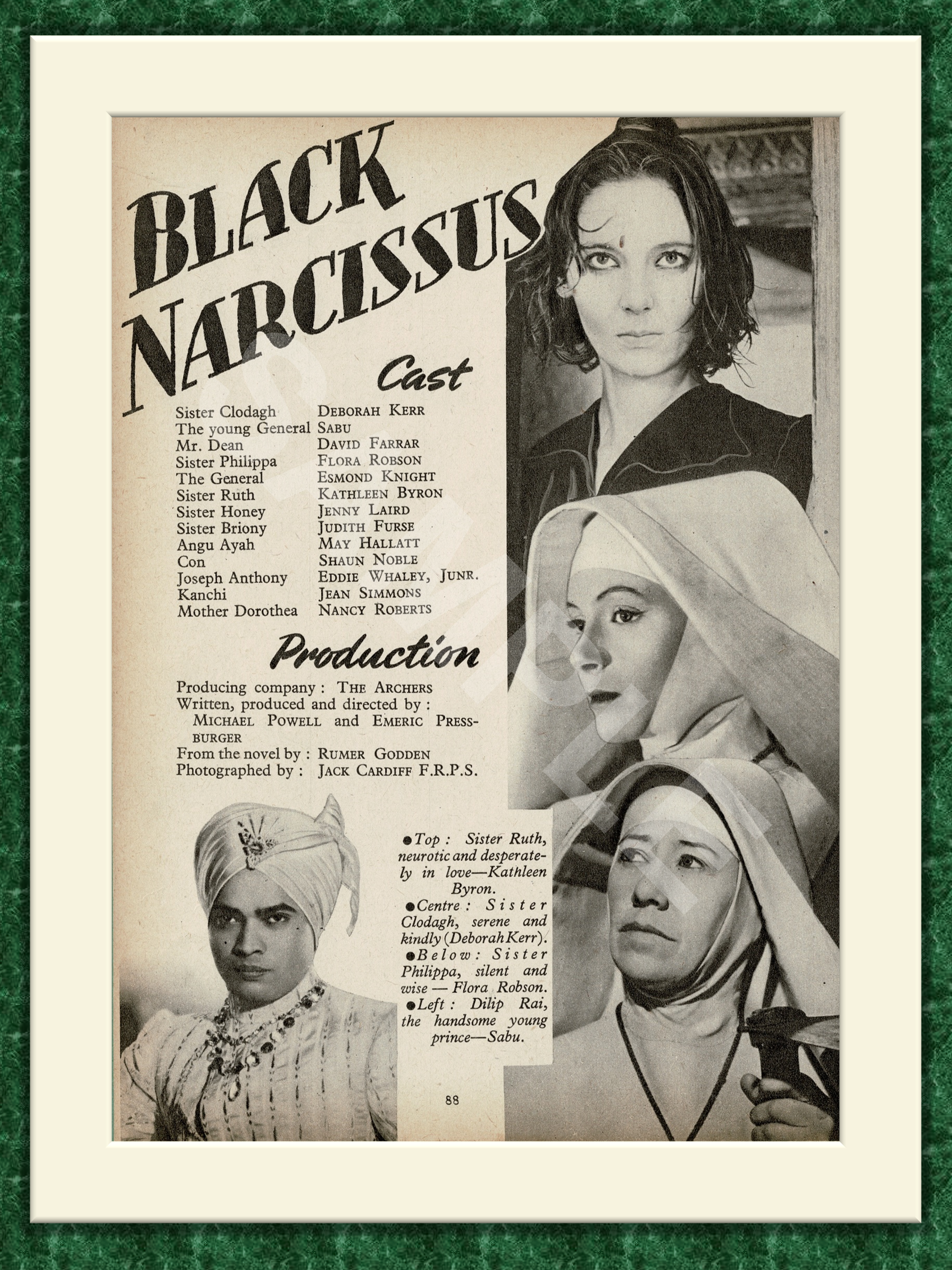 Black Narcissus Original Advert 1948