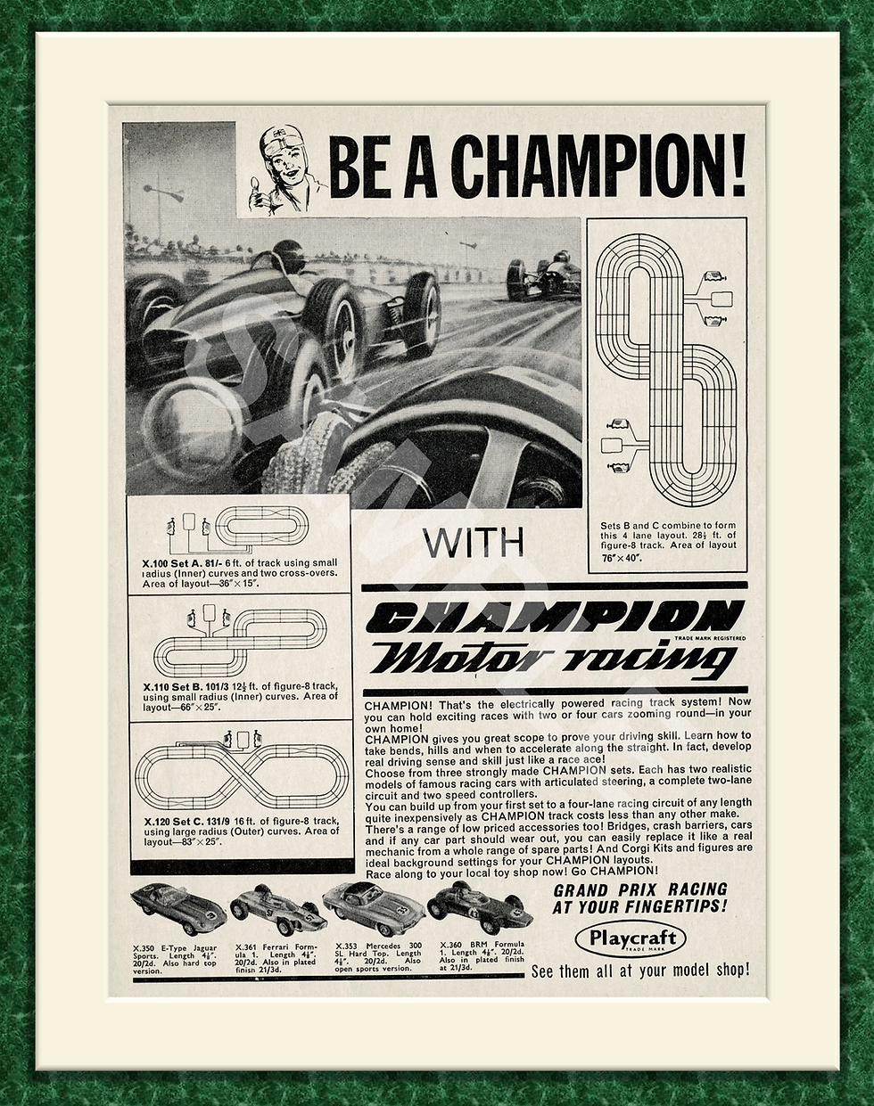Playcraft Grand Prix Tracks Original Advert 1966