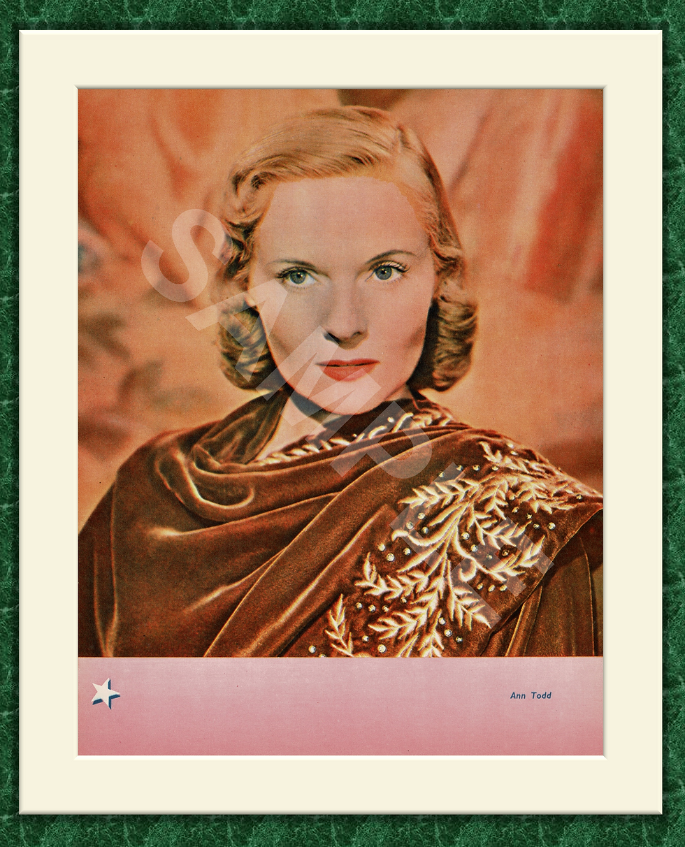 Ann Todd Original Magazine Portrait Poster 1949