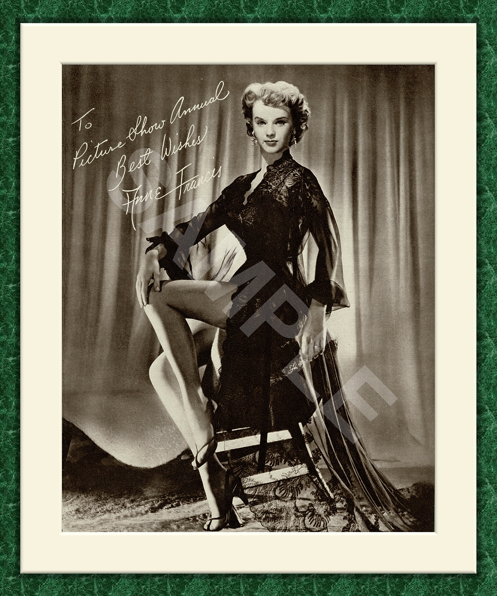 Anne Francis Original Magazine Portrait Poster 1957