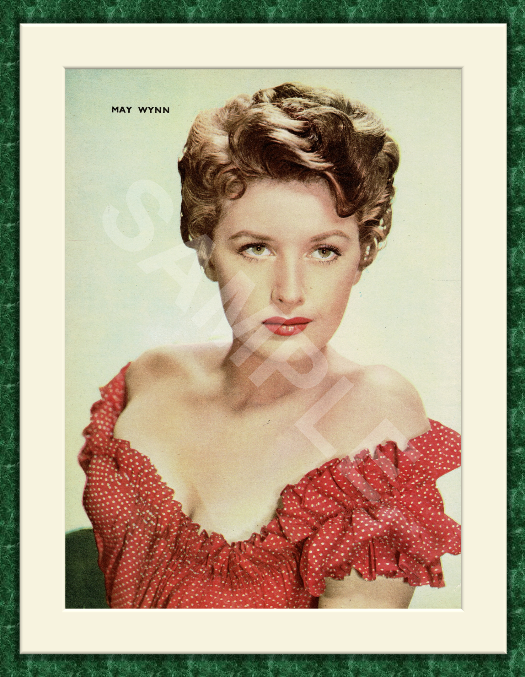 May Wynn Original Magazine Portrait Poster 1956