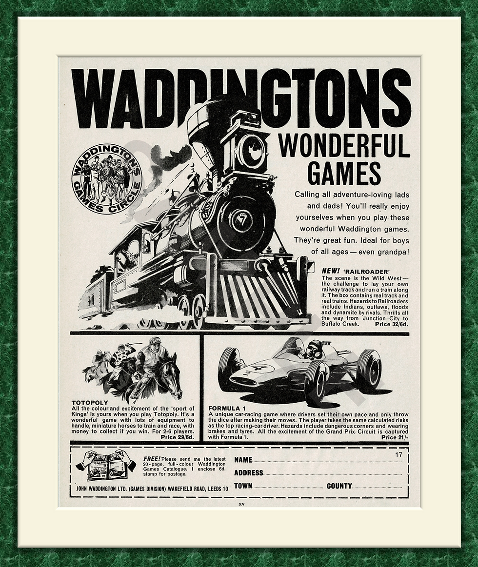 Waddington's Wonderful Games Original Advert 1963