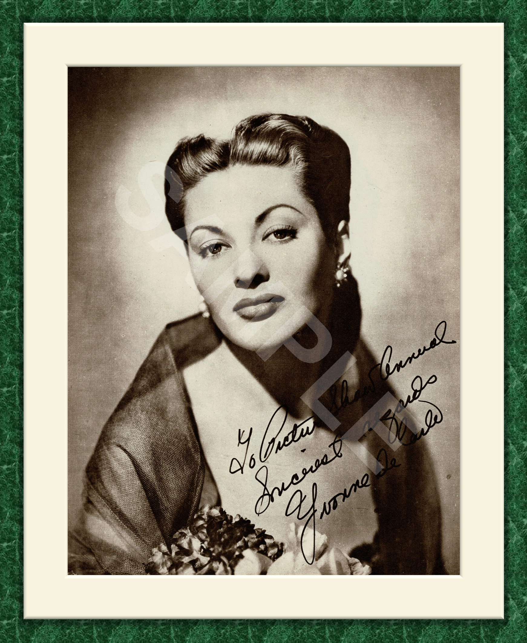 Yvonne De Carlo Original Magazine Portrait Poster 1953