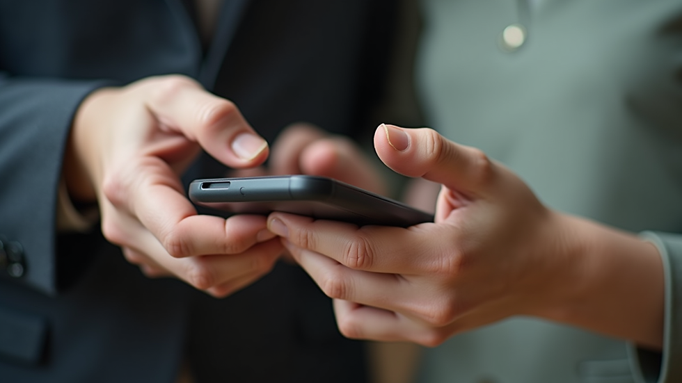 Plano detalle de manos usando teléfono móvil para comprar en línea