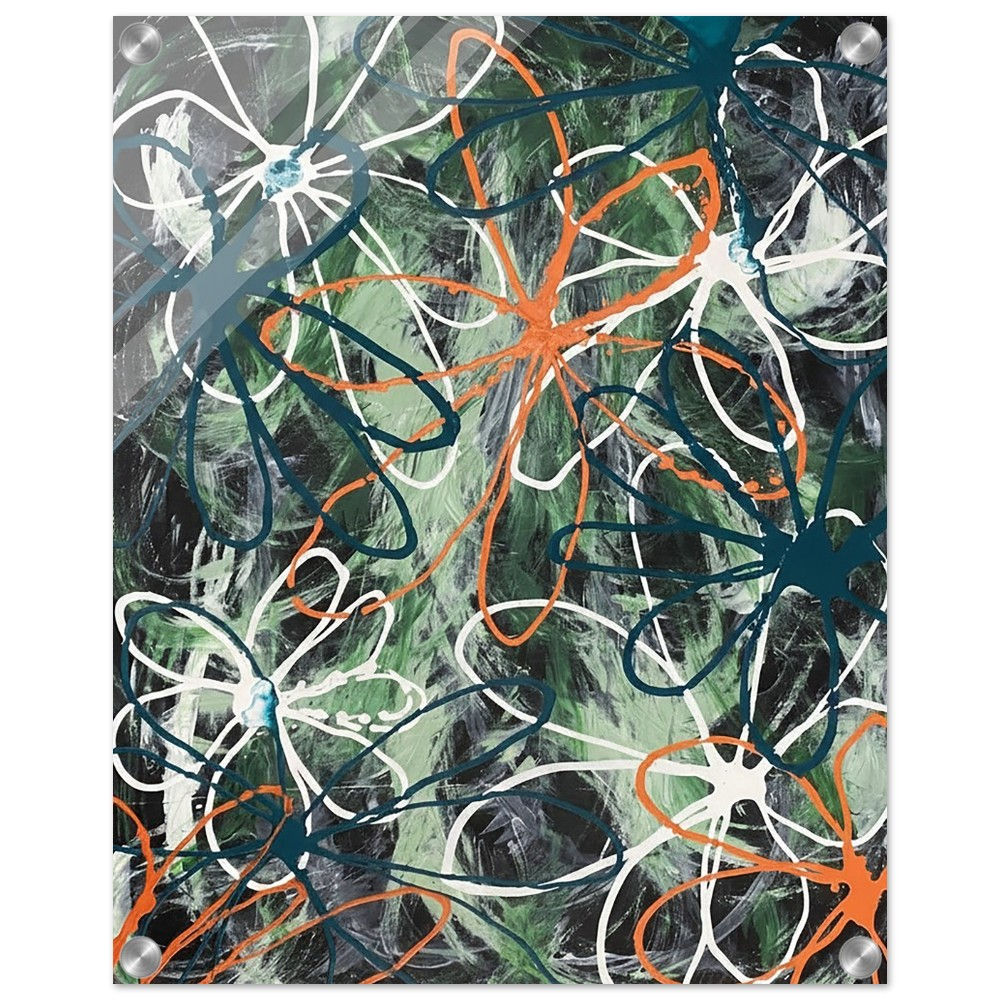 Scribbleflower - Acrylic Print