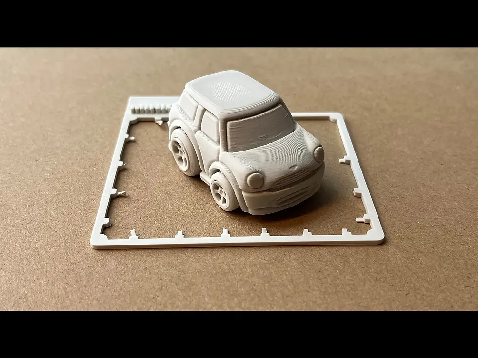Mini Cooper Kit Card — alternate view, 3D-printed model kit by Tactform Ventures