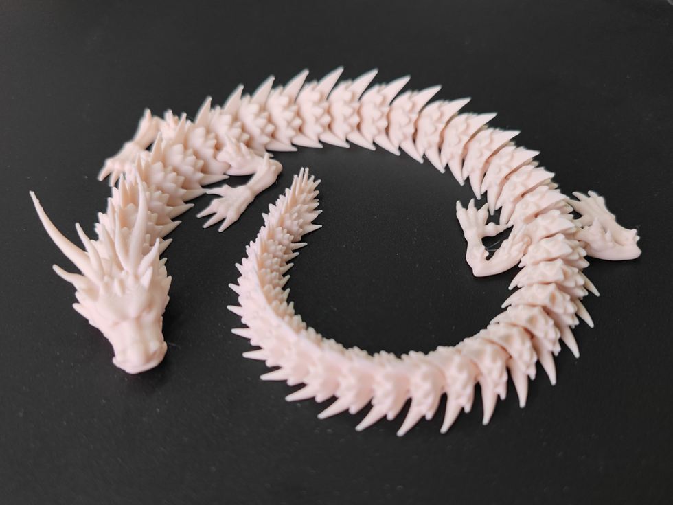 Articulated Dragon — alternate view, 3D-printed toy by Tactform Ventures