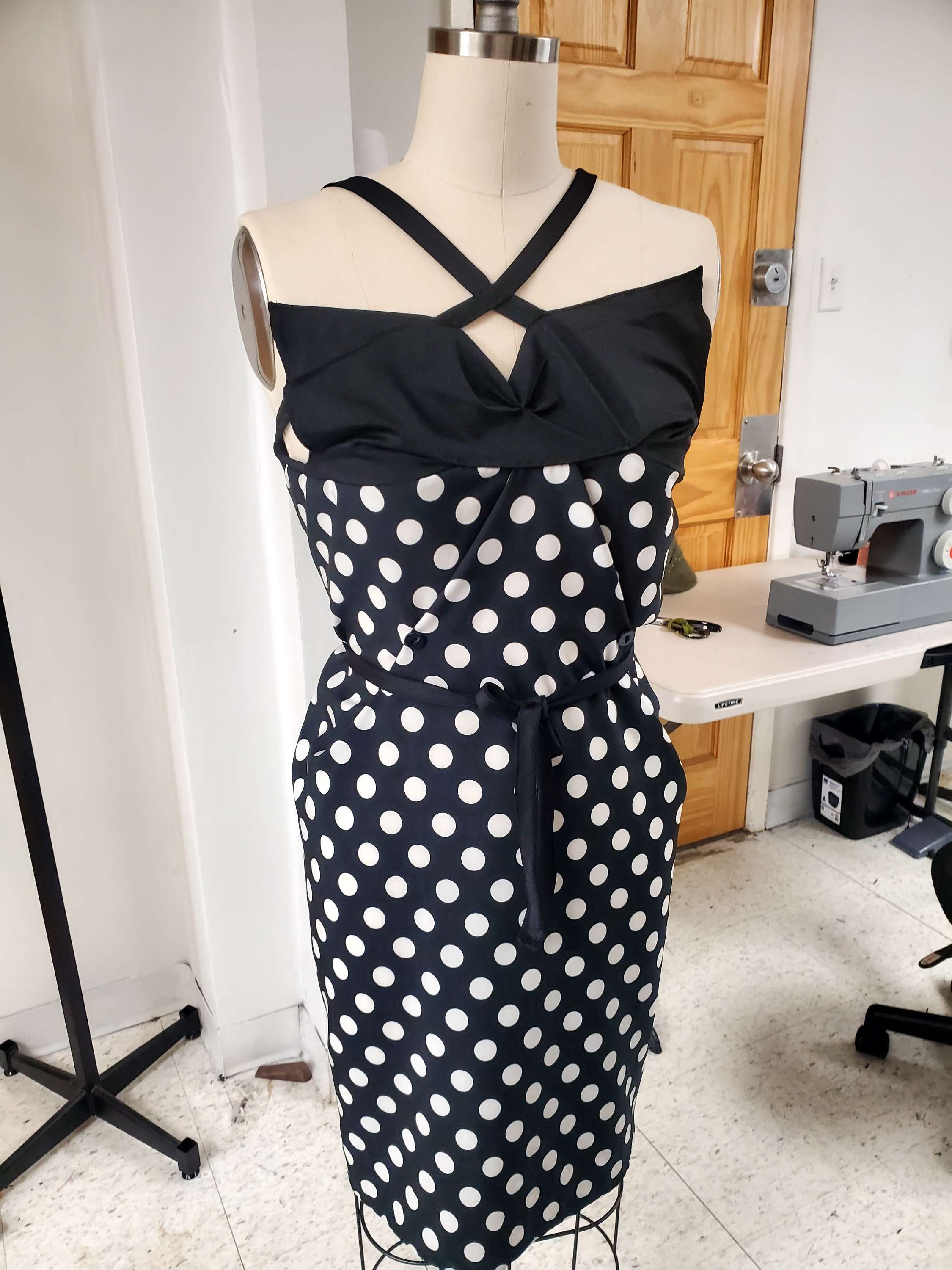 bust butterfly style with polka-dot stylish