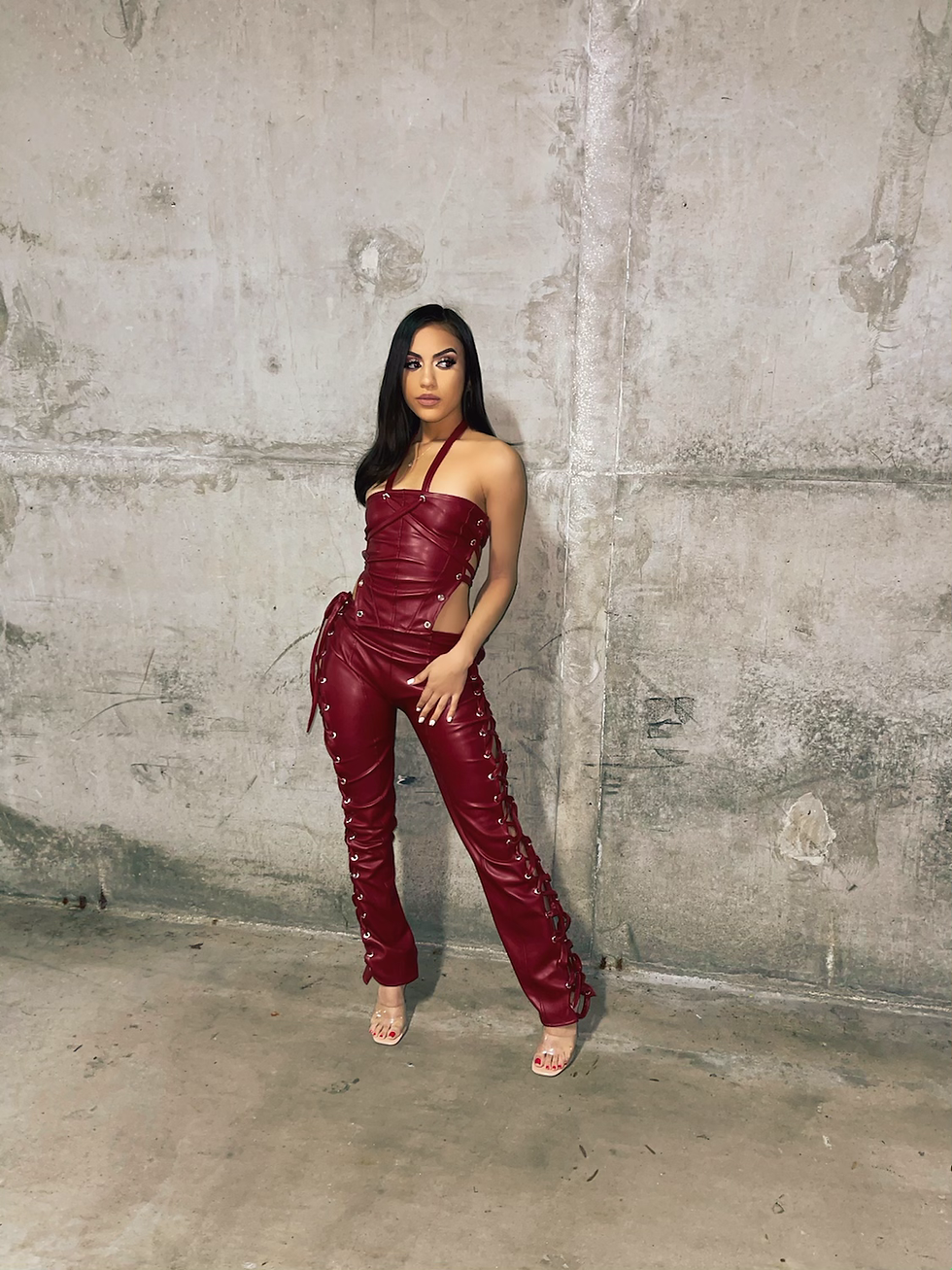 Cabernet lace up trousers 