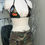 Thumbnail: Camo puffer bra top 